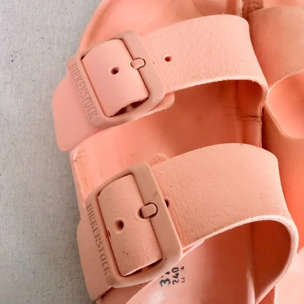 Birkenstock Arizona Essentials EVA Pink Clay Sandals Women's 37 Two Strap Narrow - Picture 14 of 16